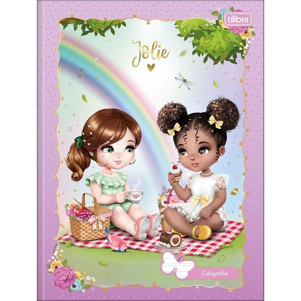 Caderno De Caligrafia Brochura Tilibra Jolie - 40 Folhas Lilás
