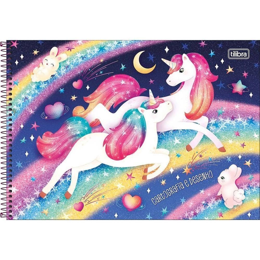 Caderno De Desenho Blink Tilibra - 80 Folhas Dois Unicórneos