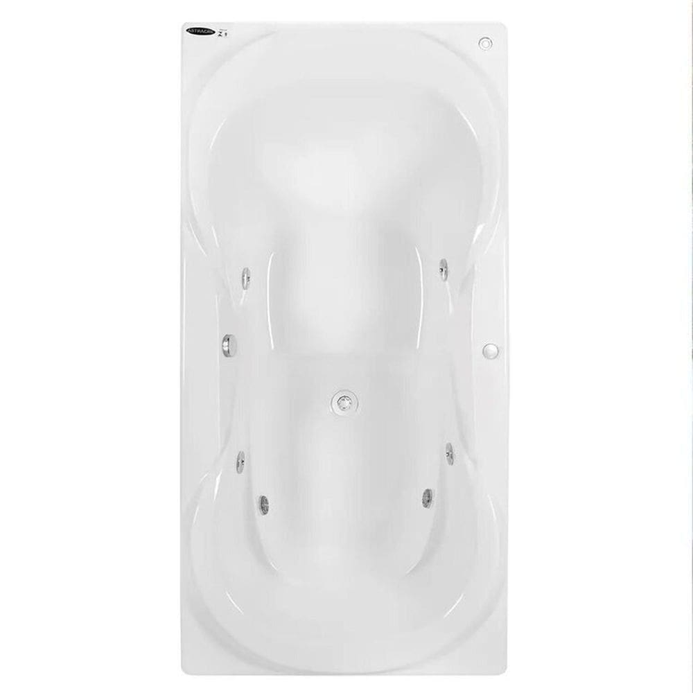 Banheira de Hidromassagem Due Gran Luxo 170x90x50cm - P1 - 110v - com Aquecedor e Cromoterapia Branco