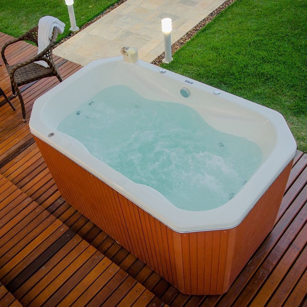 Banheira Ofurô Zen Maggiore Gran Luxo com Aquecedor Astra 165 Cm - 300 Litros - P4 - 220v Branco