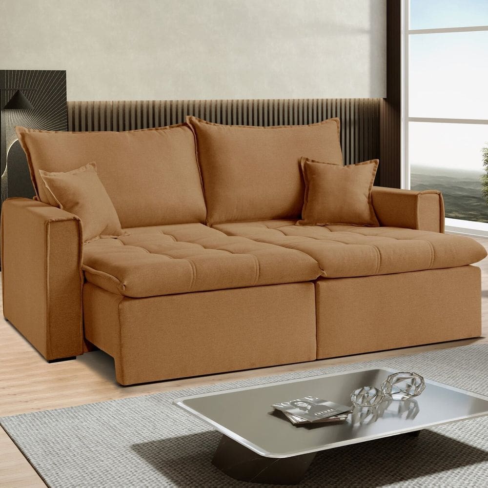 Sofá Cama Dallas 170 Cm sem Caixa Marrom