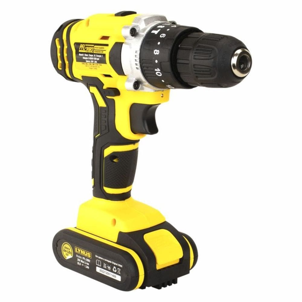 Parafusadeira/Furadeira Lynus 20V 2 Baterias | PFL-20B2