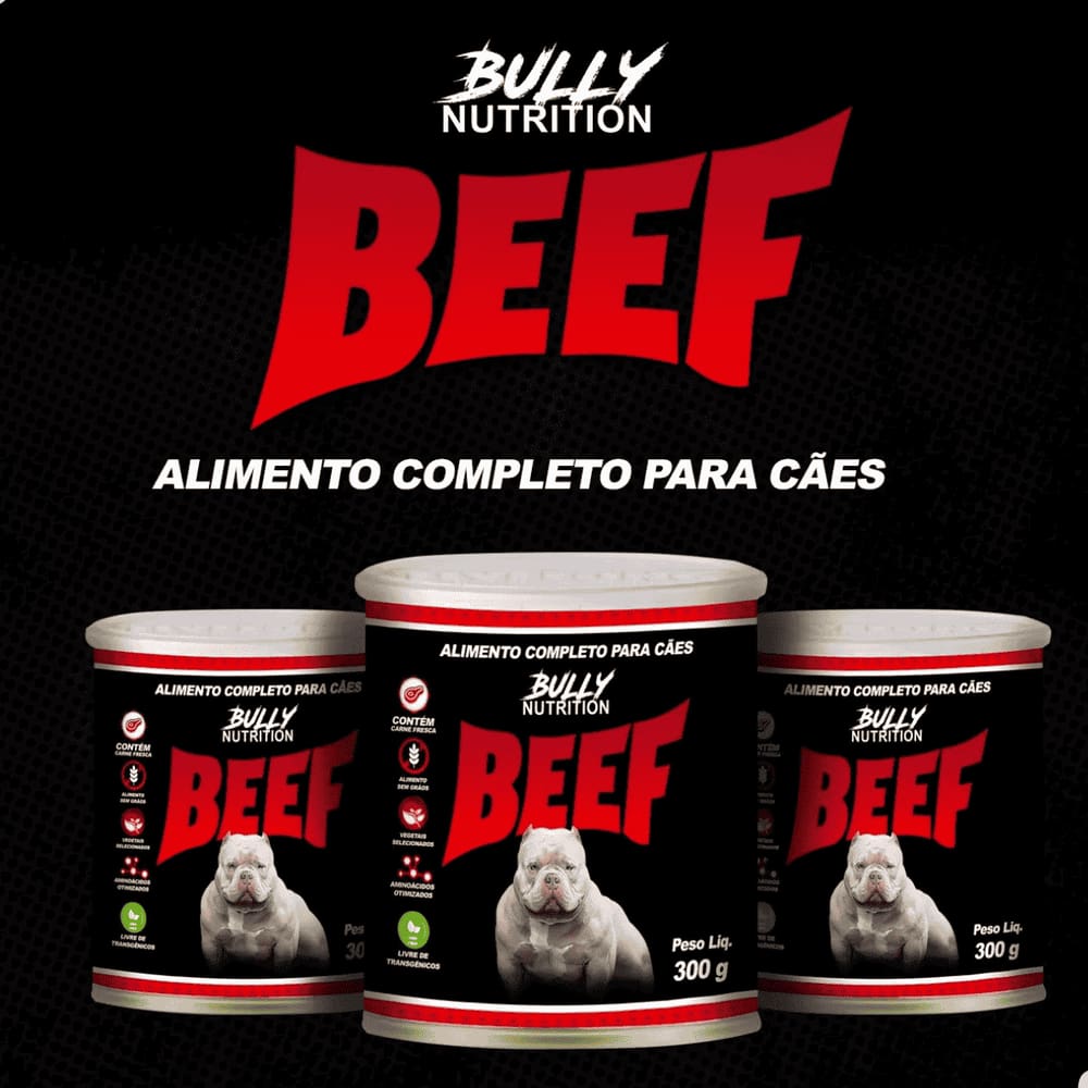 Ração Úmida Para Cães Beef Bully Nutrition 300g