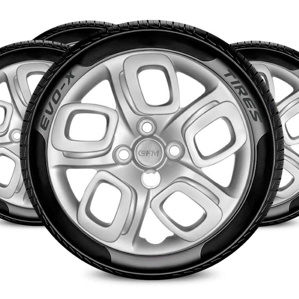 Jogo Calota Aro 14 4x100 Design Uno Way Compatível Fiat