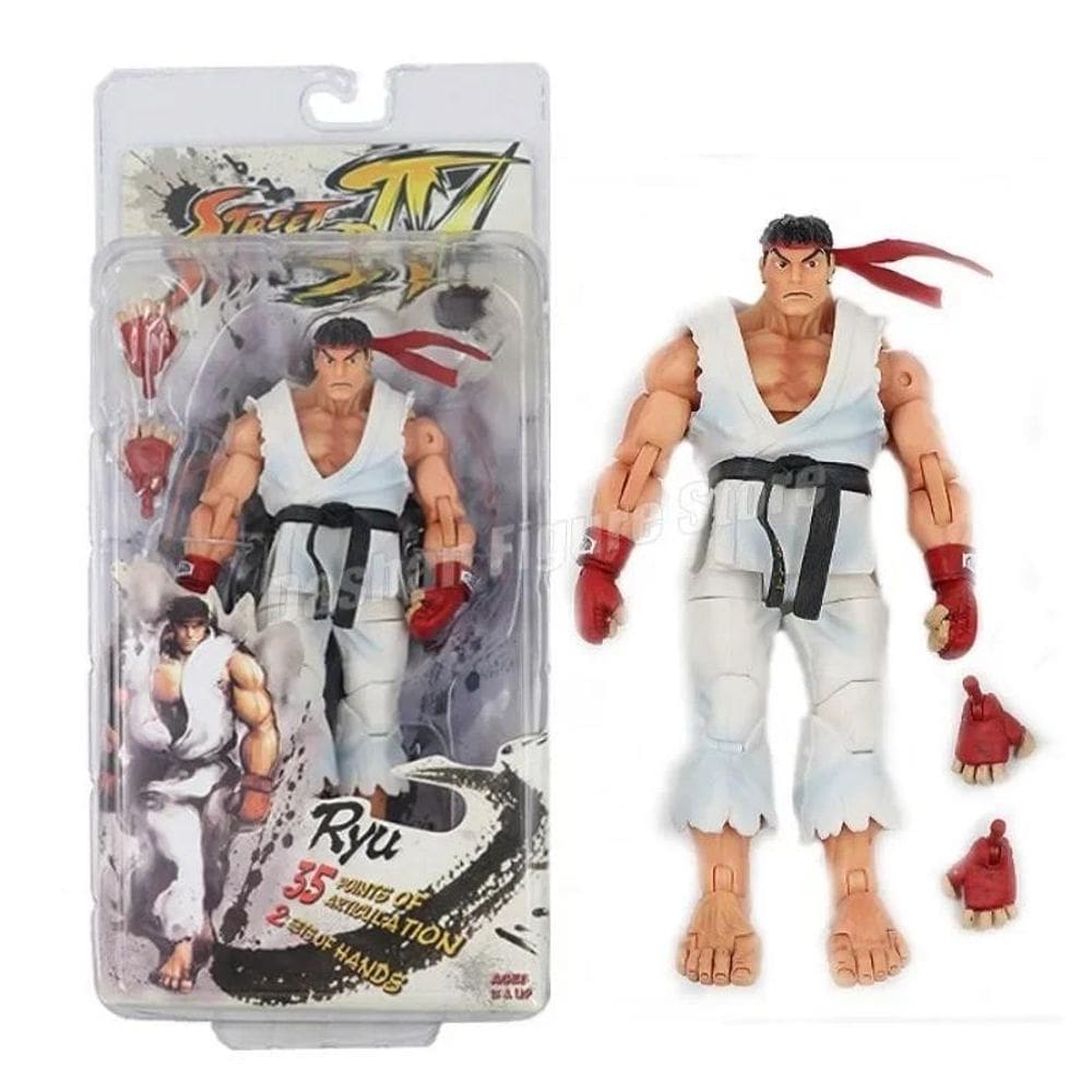 Action Figure Street Fighter Ryu Boneco 18Cm