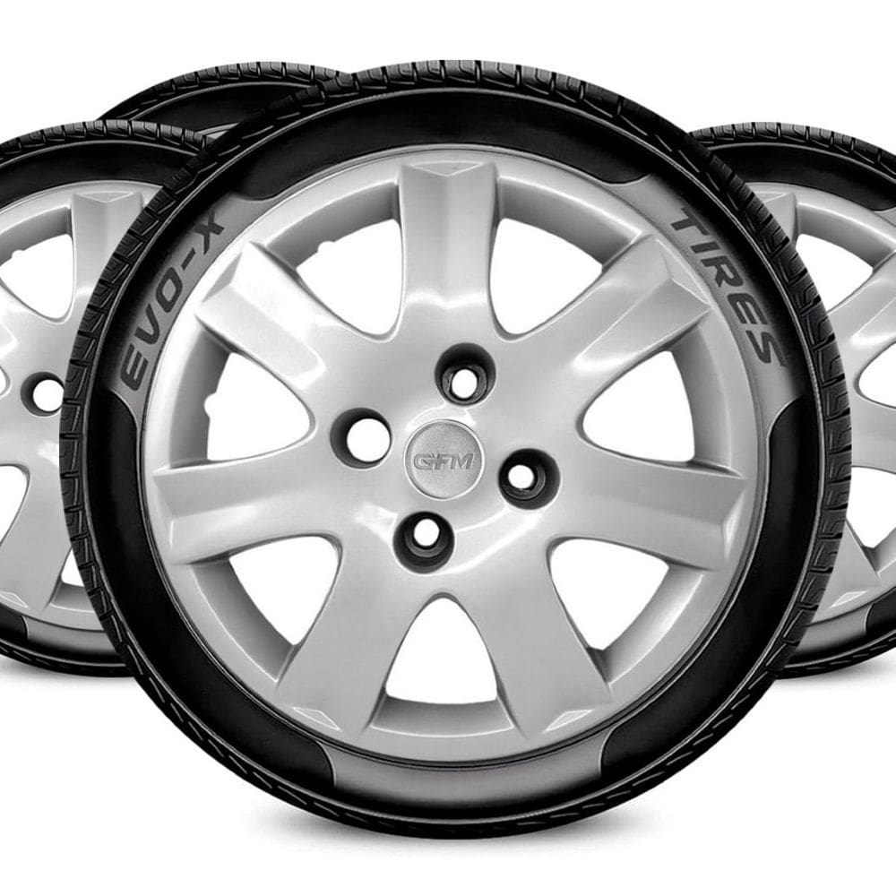 Jogo Calota Aro 14 4x108 Design 206 Compatível Peugeot