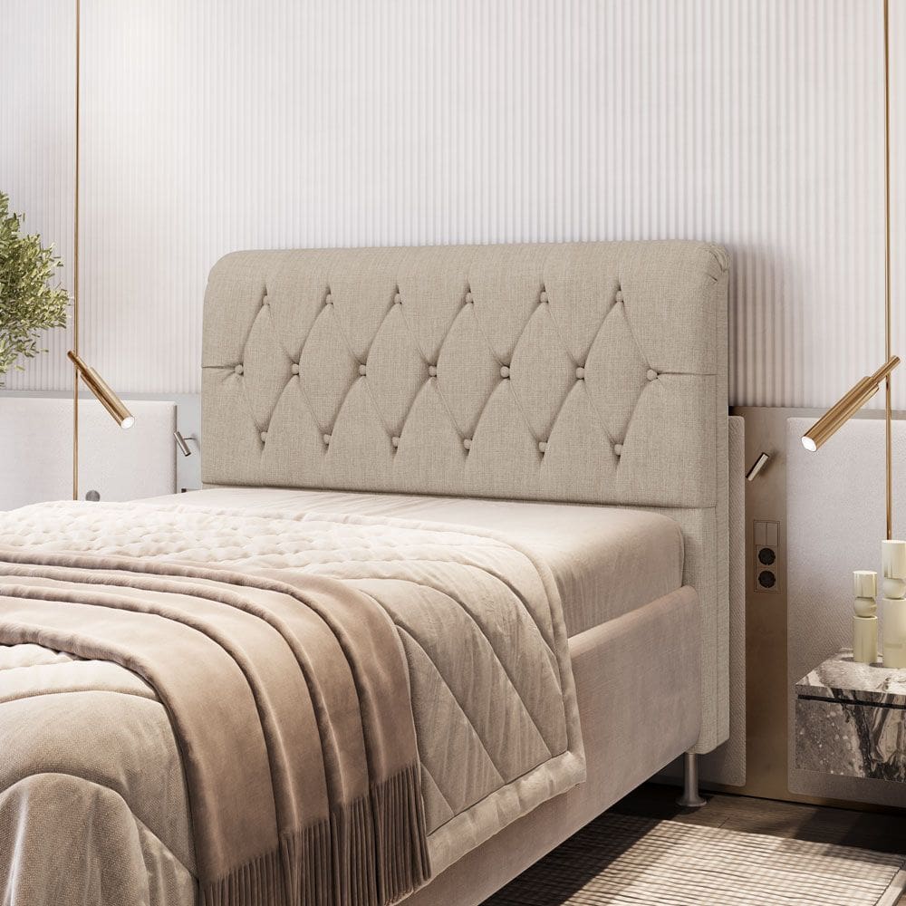 Cabeceira Sirus 195 Premium Linho Aradecor