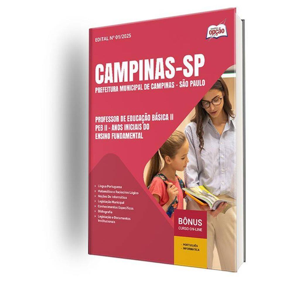 Apostila Prefeitura Campinas Sp 2025 Professor Educação