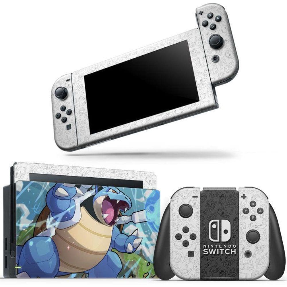 Skin Adesivo Protetor Para Nintendo Switch Pokémon Blastoise B16