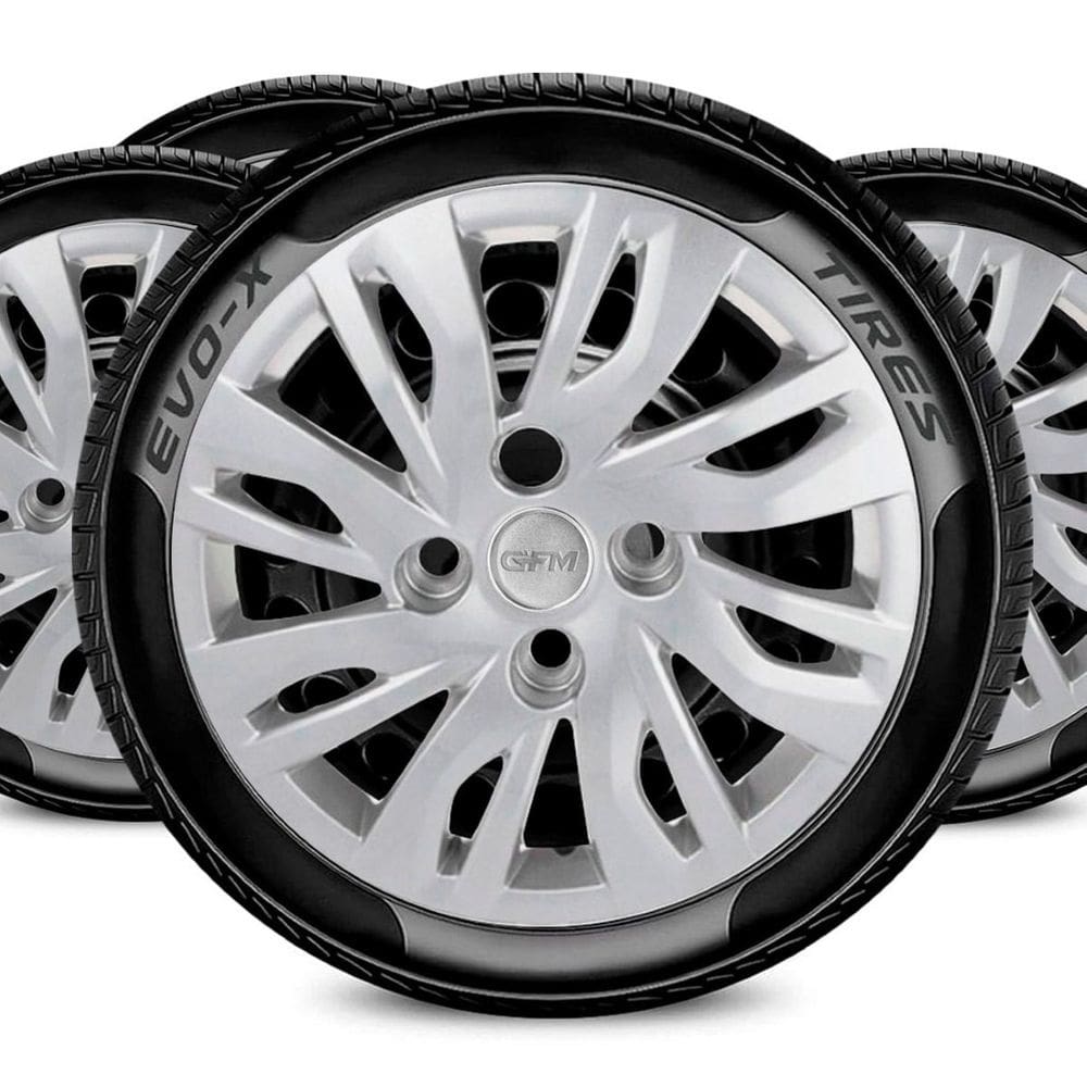 Jogo Calota Aro 14 4x100 Design Ka Hatch Compatível Ford
