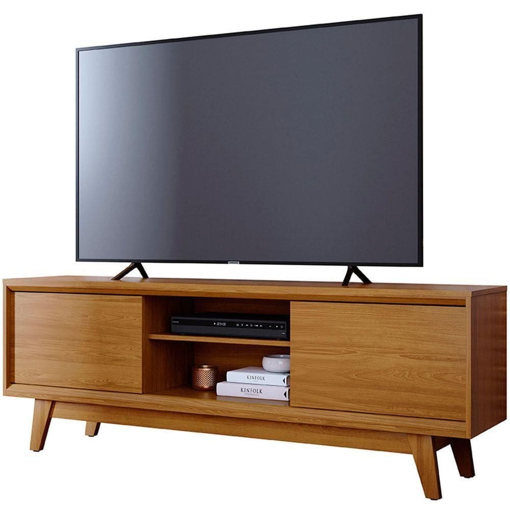 Rack Bancada Mundi 2 Portas Para Tv De 75 Polegadas Cumaru