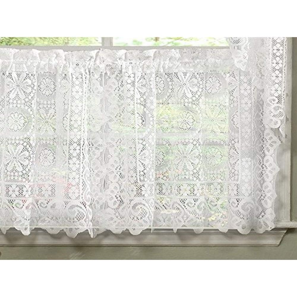 Cortina de cozinha Sweet Home Collection Old World Style branca