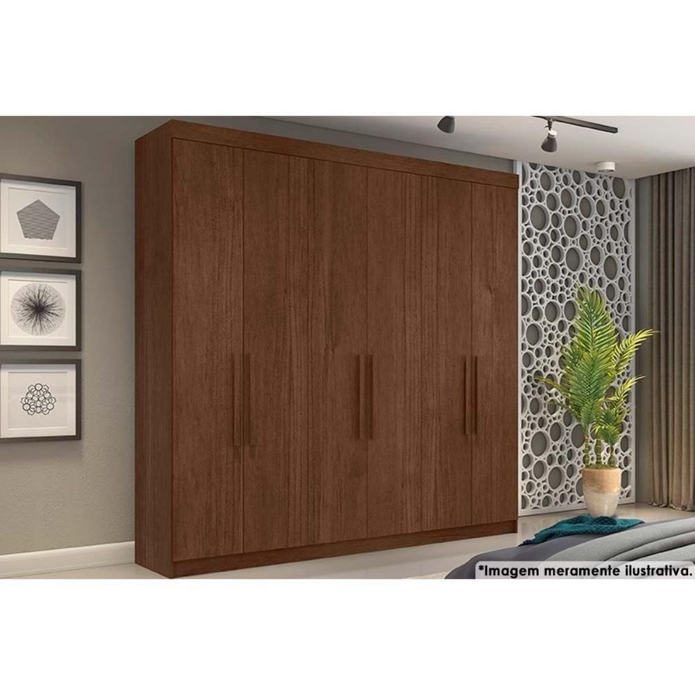 Guarda Roupa 6 Portas E 4 Gavetas França Cacau - Conquista