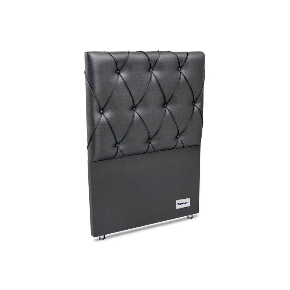 Painel De Cama Box Estofada Murat Facto Gray Solteiro - Courano Cinza - Ortobom