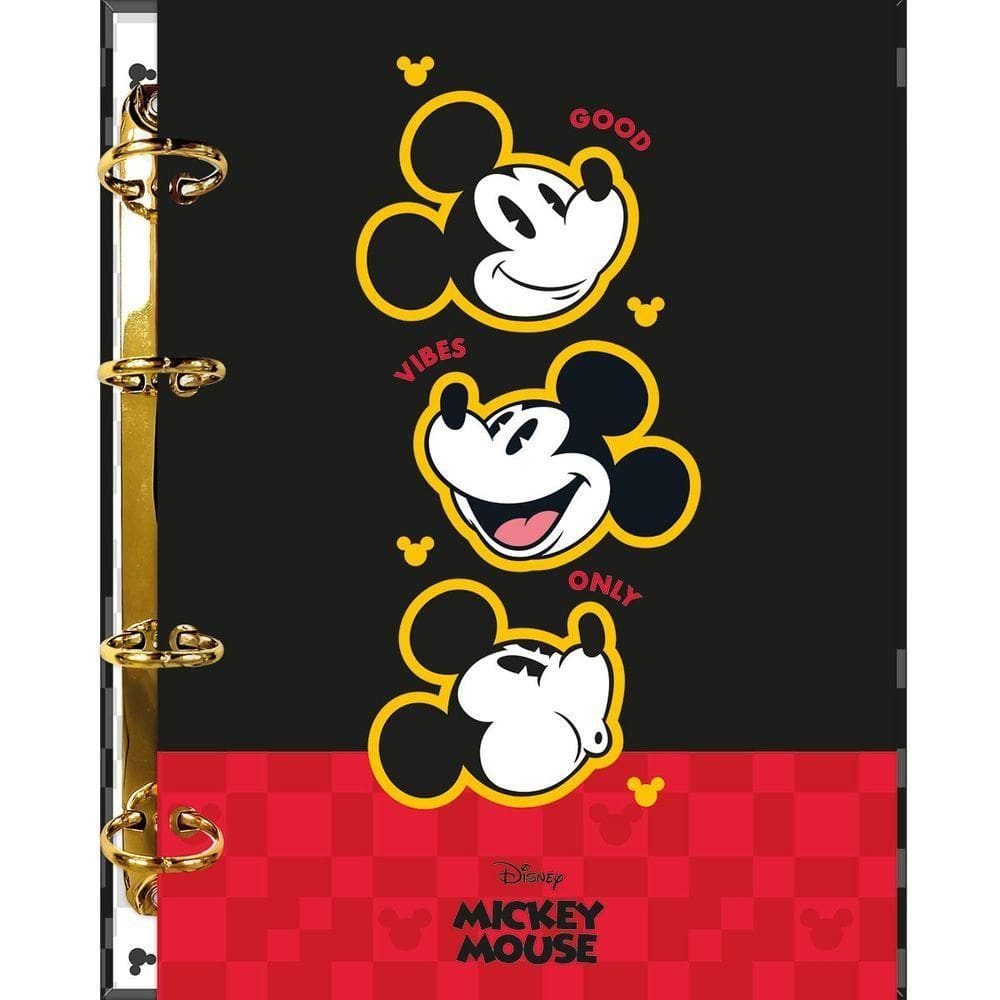 Caderno Argolado Cartonado Colegial Mickey Mouse Foroni - 120 Folhas