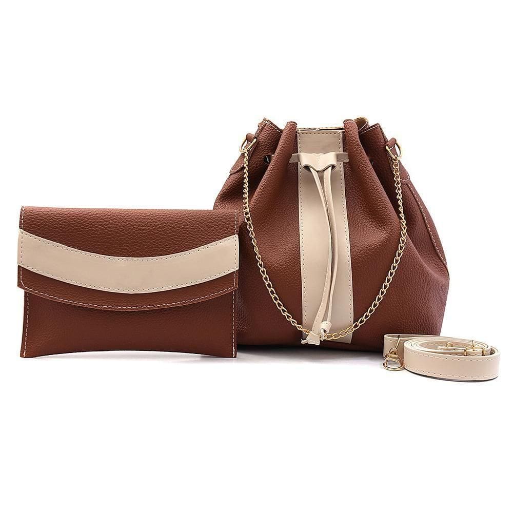 Kit Bolsa Saco Com Porta Óculos Transversal Couro Caramelo