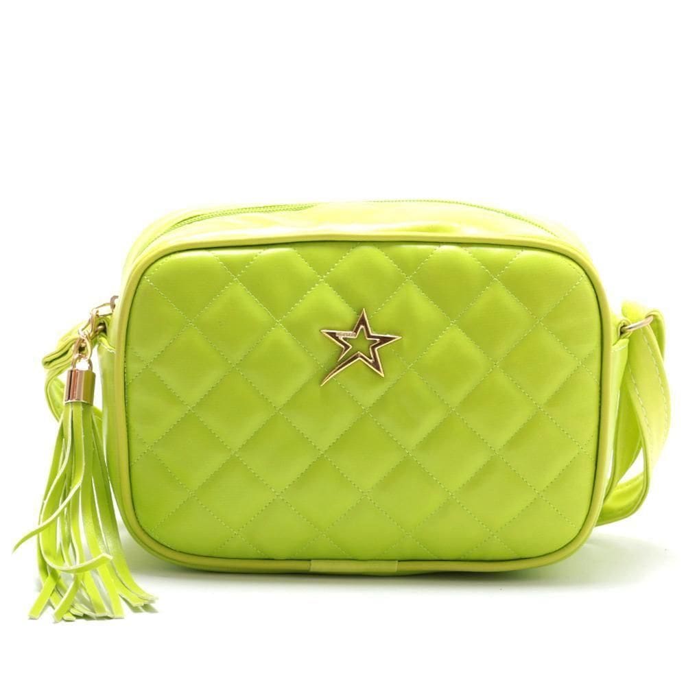 Bolsa Metalassé Transversal Alça Regulável Multi Color Verde
