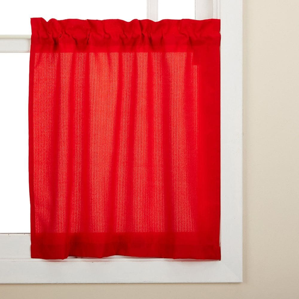 Tratamento de cortina Sweet Home Collection Ribcord Red 36cm