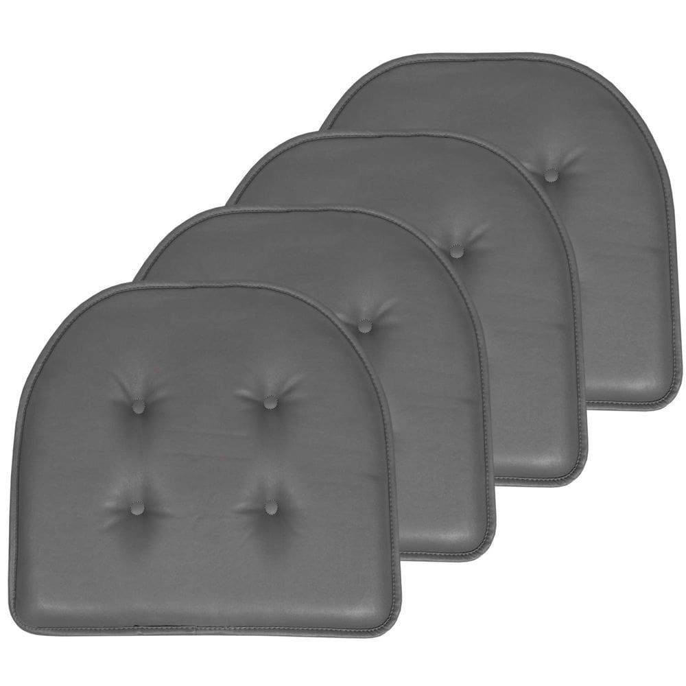 Almofada de cadeira Sweet Home Collection Memory Foam Faux Leather