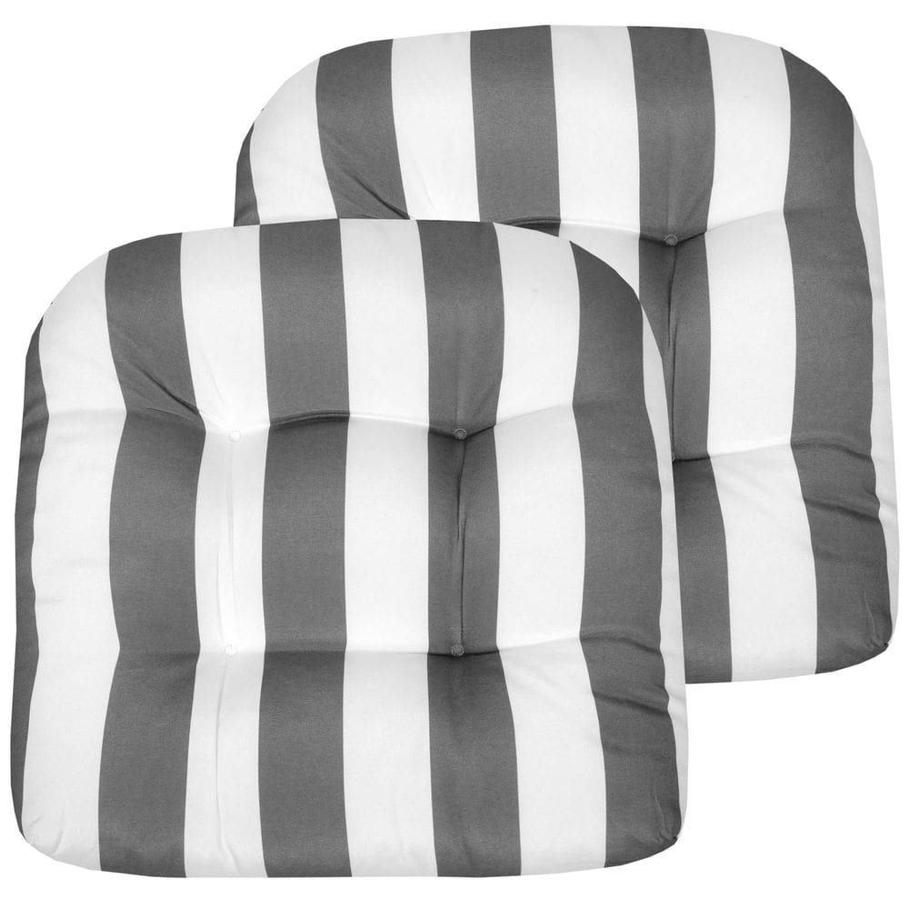 Almofadas de cadeira de pátio Sweet Home Collection Havana prateada/branca