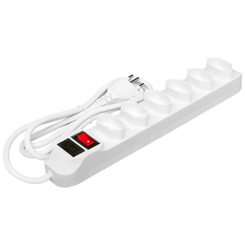 Filtro Linha Universal 6 Tomadas Régua Extensão Chave Led
