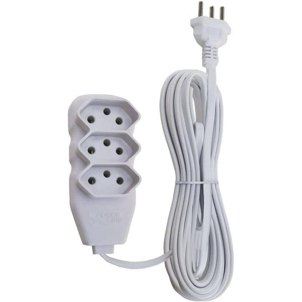 Extensao Connect Plus 20A - 3T - 2P+T - 5M - Branca