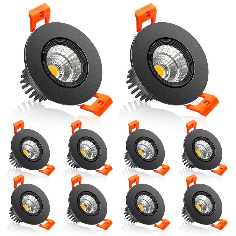 Iluminação LED embutida de teto Will 3W 3000K, pacote com 10