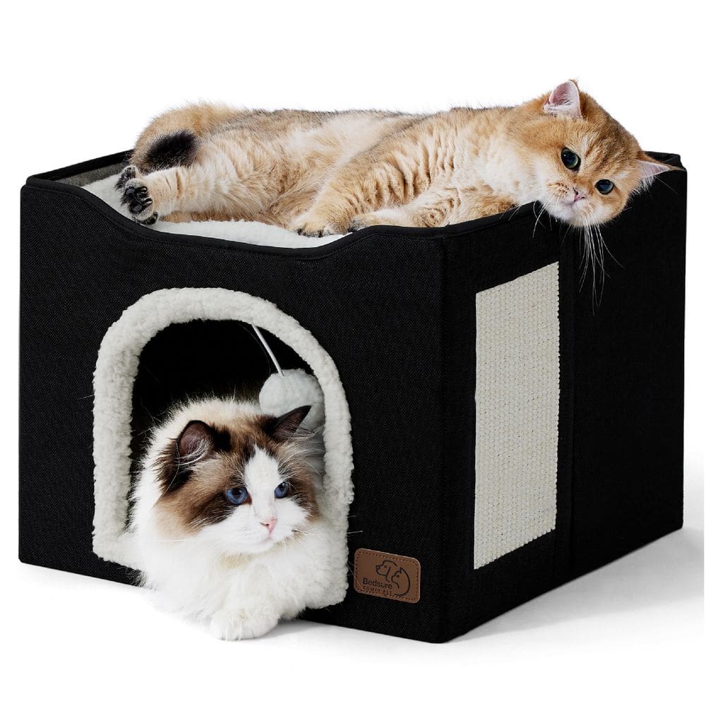 Cat Bed Bedsure Cat Cave para gatos domésticos com almofada para arranhar
