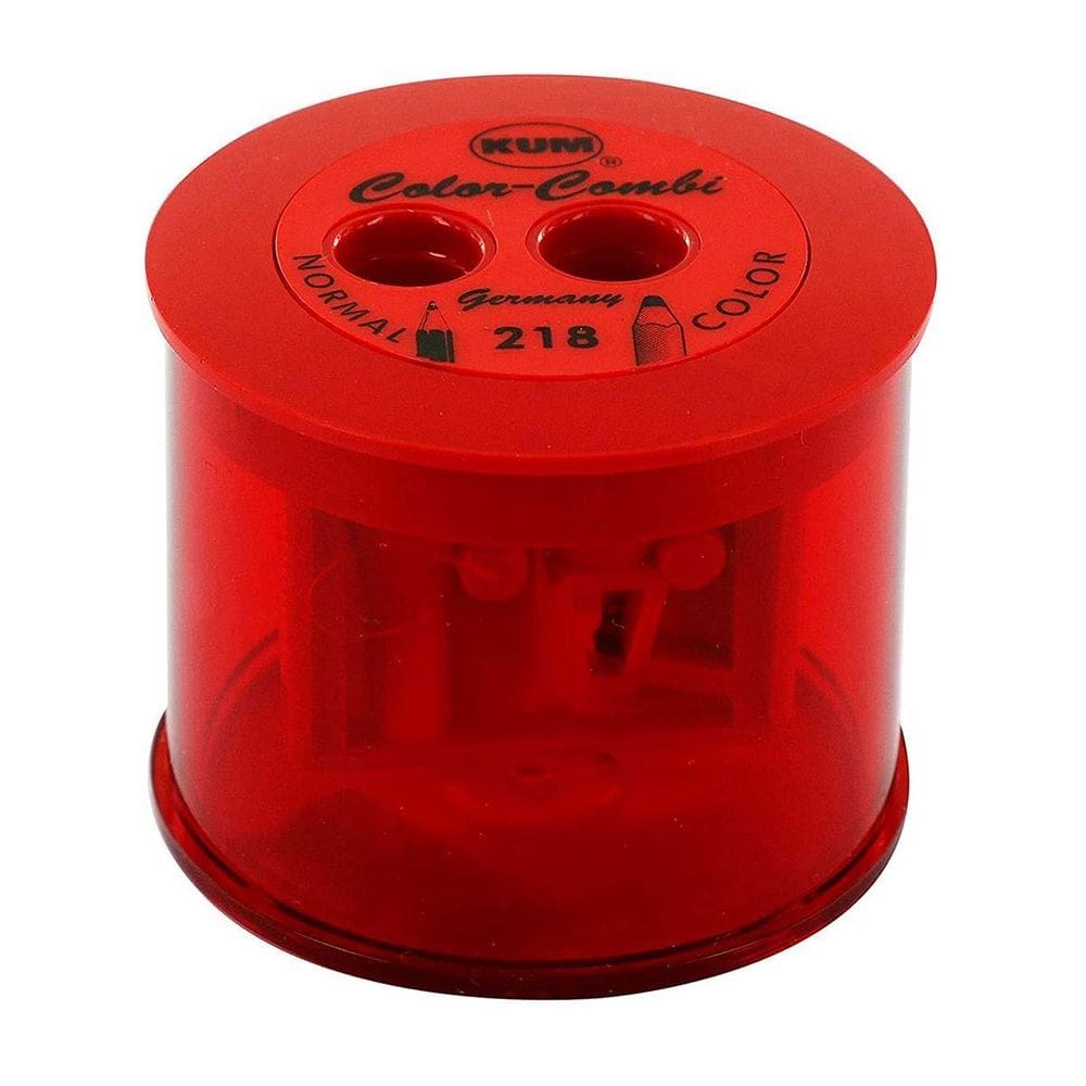 Apontador Duplo Com Deposito Kum 218T 8Mm Vermelho