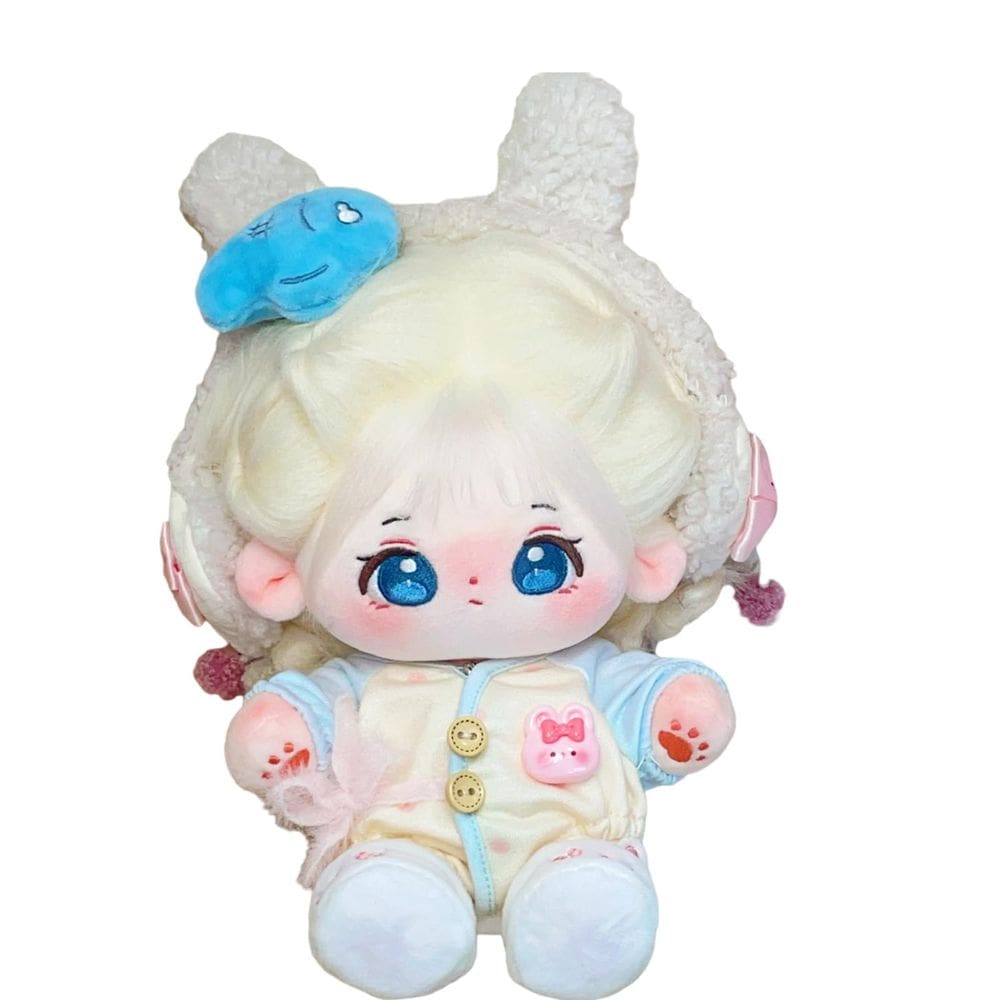 Boneca de pelúcia CALEMBOU Lulu de 20 cm com esqueleto e roupas de presente