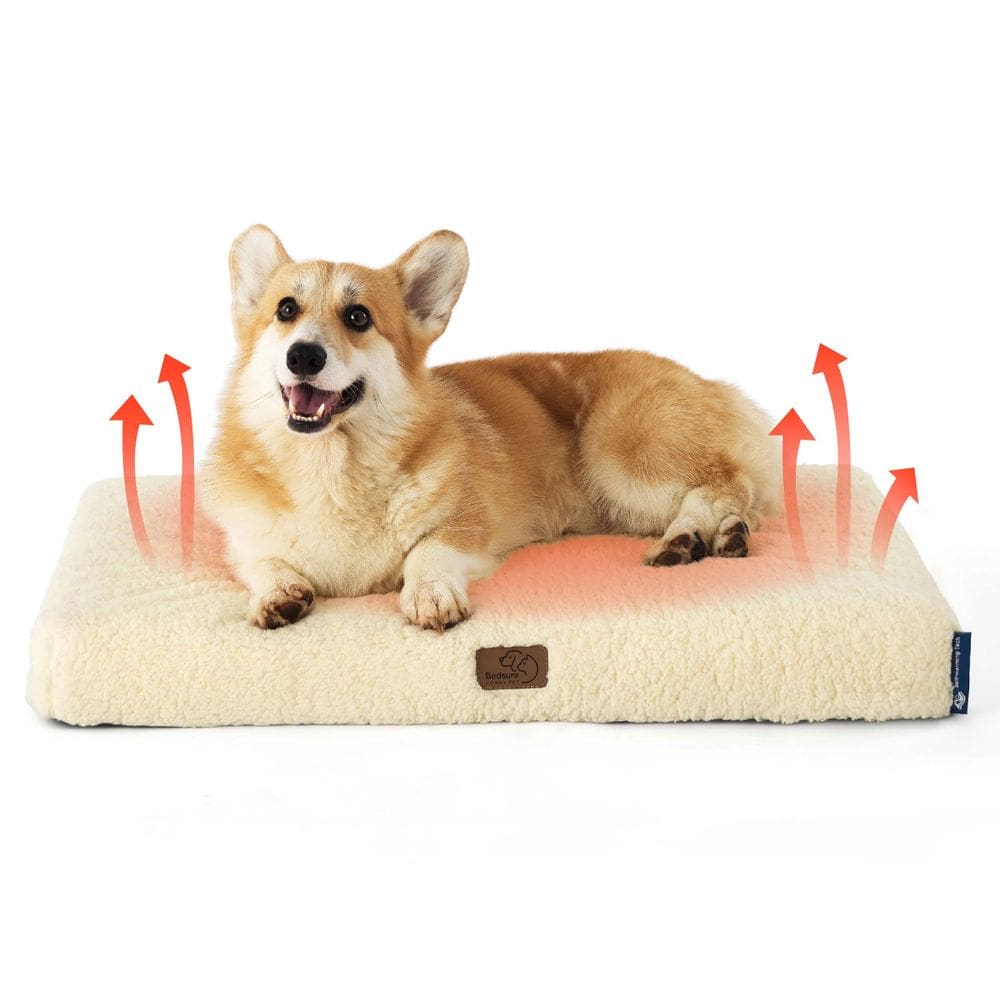 Cama para cães Bedsure, ortopédica com aquecimento automático, impermeável para médio porte
