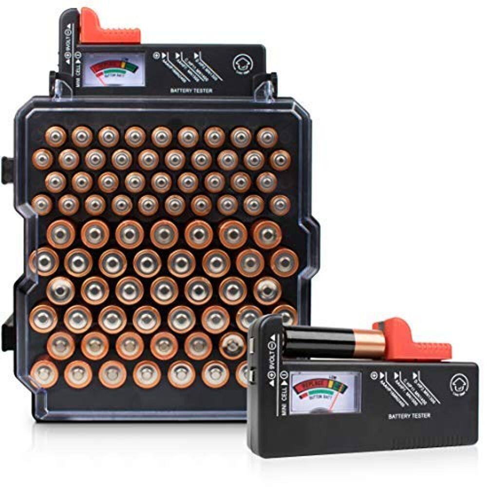 Testador de bateria Checker Livin` Well (1 pacote) com organizador