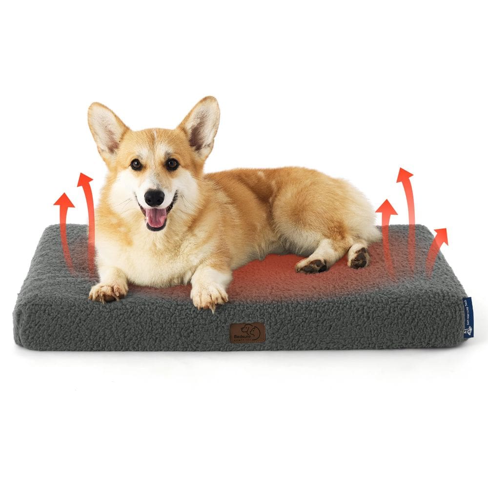 Cama para cães Bedsure, ortopédica com aquecimento automático, impermeável para médio porte