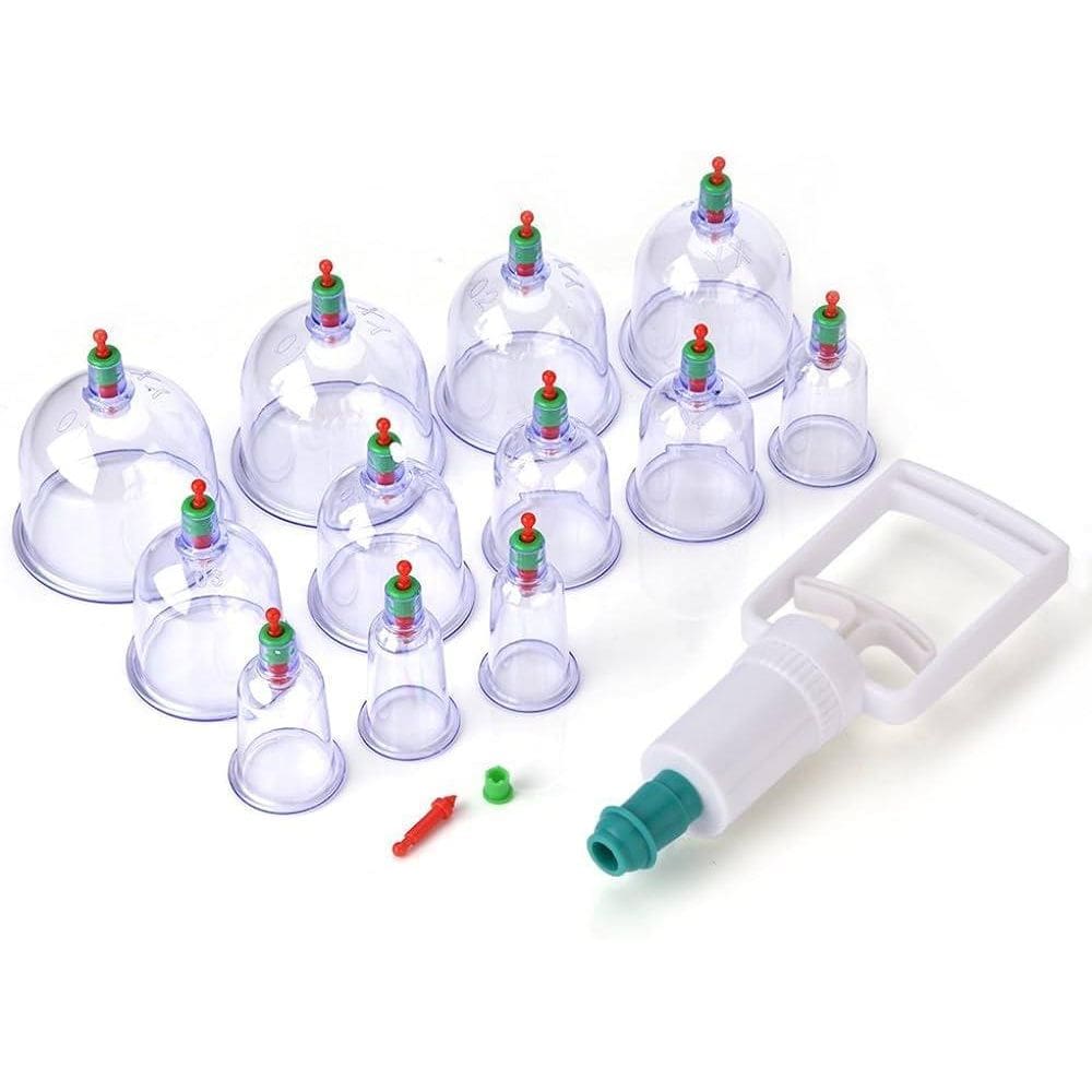 Kit 12 Ventosas Terapêuticas Ventosaterapia Massagem Bomba