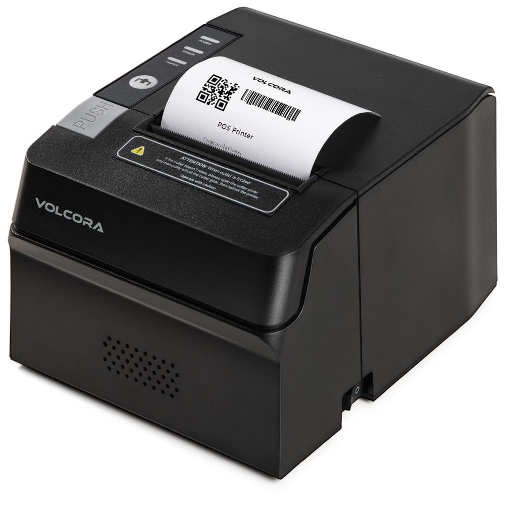 Impressora térmica de recibos Volcora 80mm USB/Ethernet POS preta