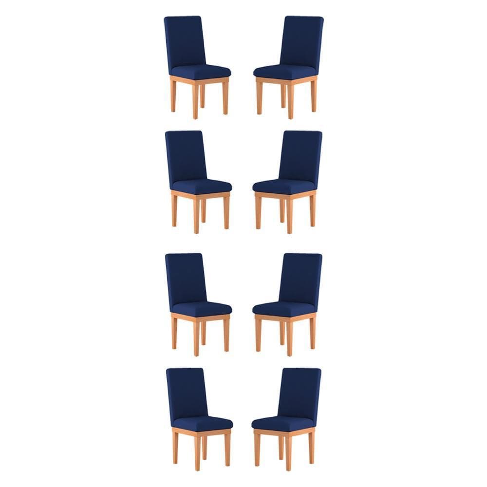 Kit 8 Cadeiras Estofadas Reforçadas Para Sala De Jantar