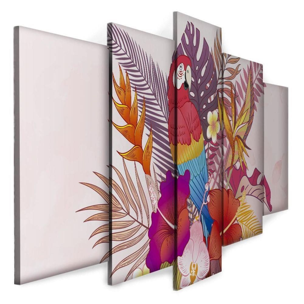 Quadro Decorativo Sala Quarto Escritório Arara Florida