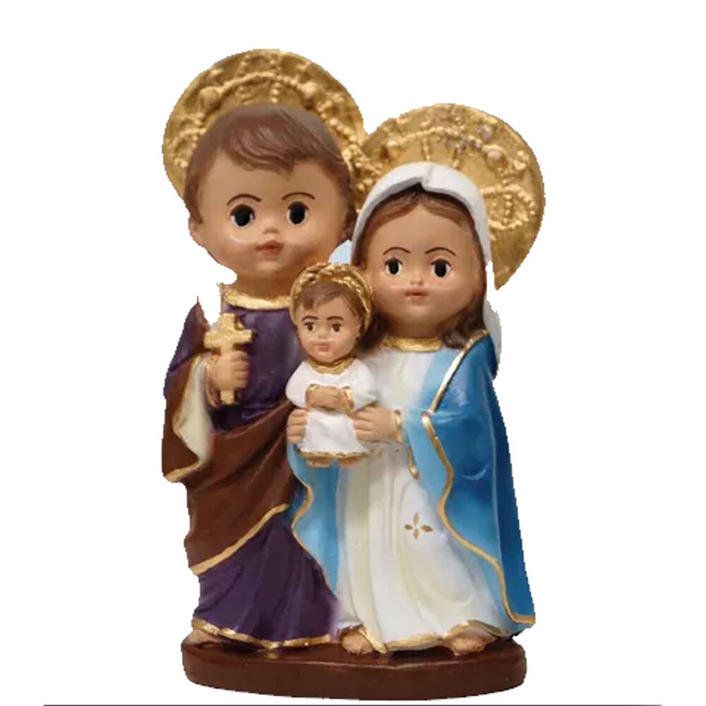 Imagem da Sagrada Família 15cm em Gesso Linha Infantil
