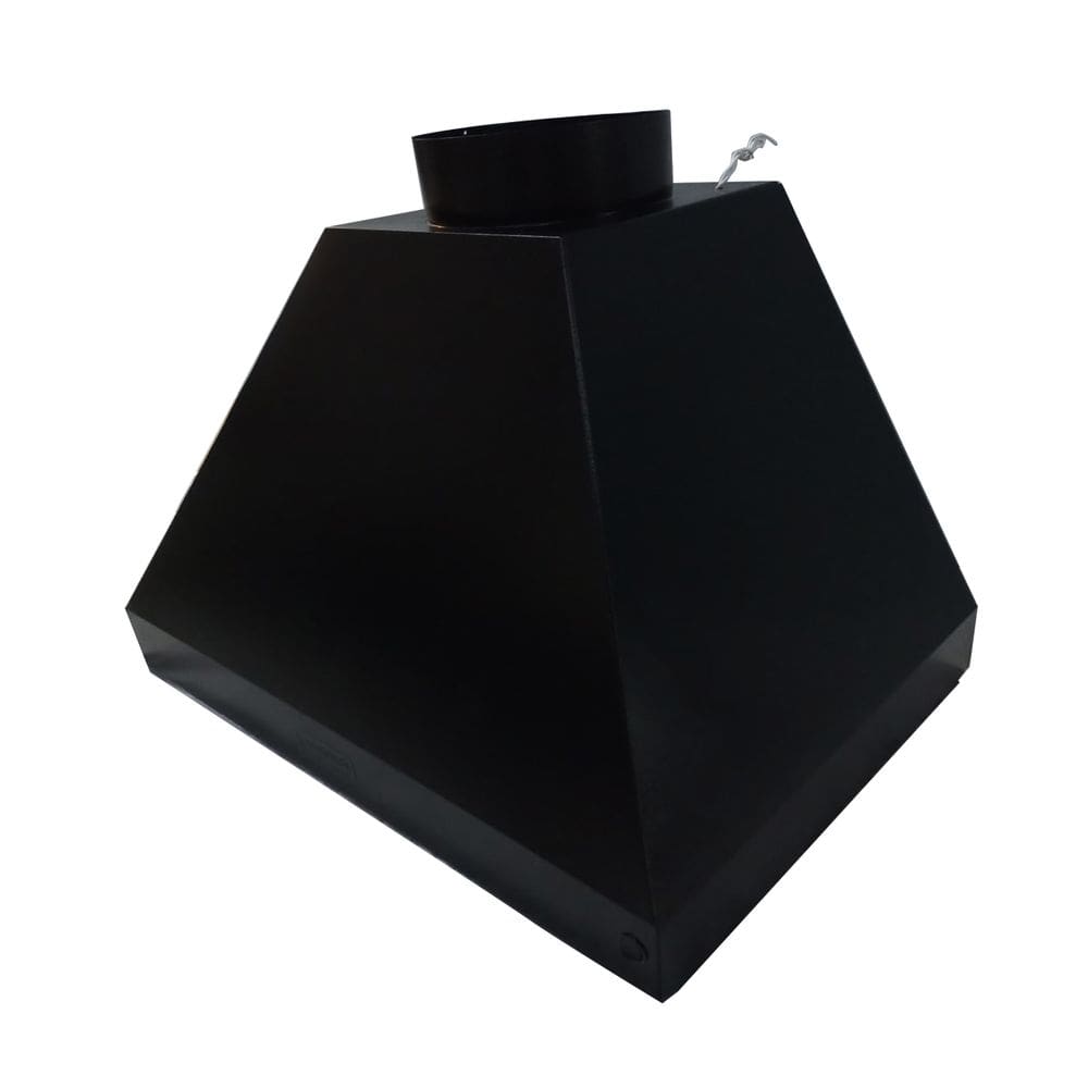 Coifa Para Churrasqueira Pintura Eletrostatica Preto 87x53x52