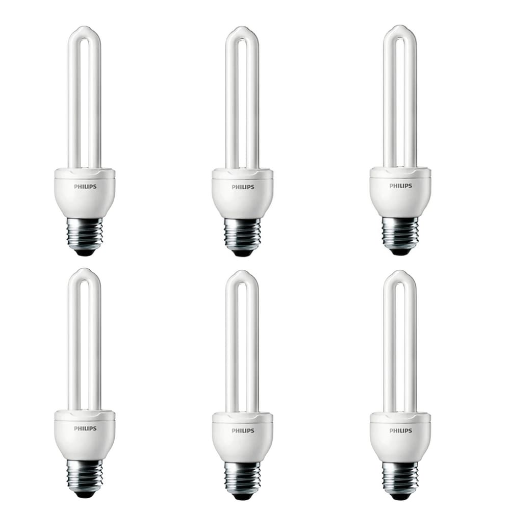 Kit 6 Lâmpadas EcoHome Stick 14w E27 Branco Frio 110v Philips