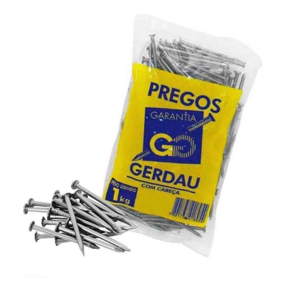 Prego Polido 25X72 Com Cabeça Gerdau 1 Kg