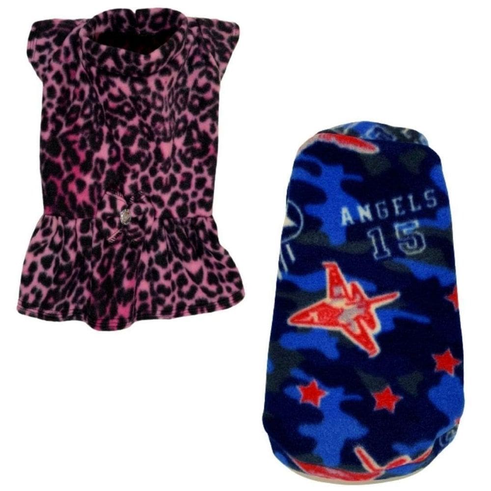 Kit 2 Roupas De Inverno Para Cães E Gato Vestido E Capa P