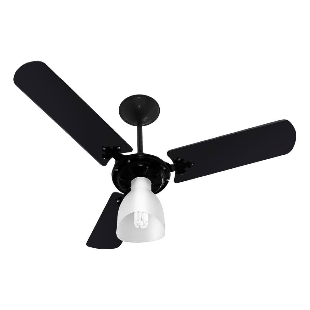 Ventilador de Teto Ventidelta NEW DELTA LIGHT 3 Pás Preto - 127v