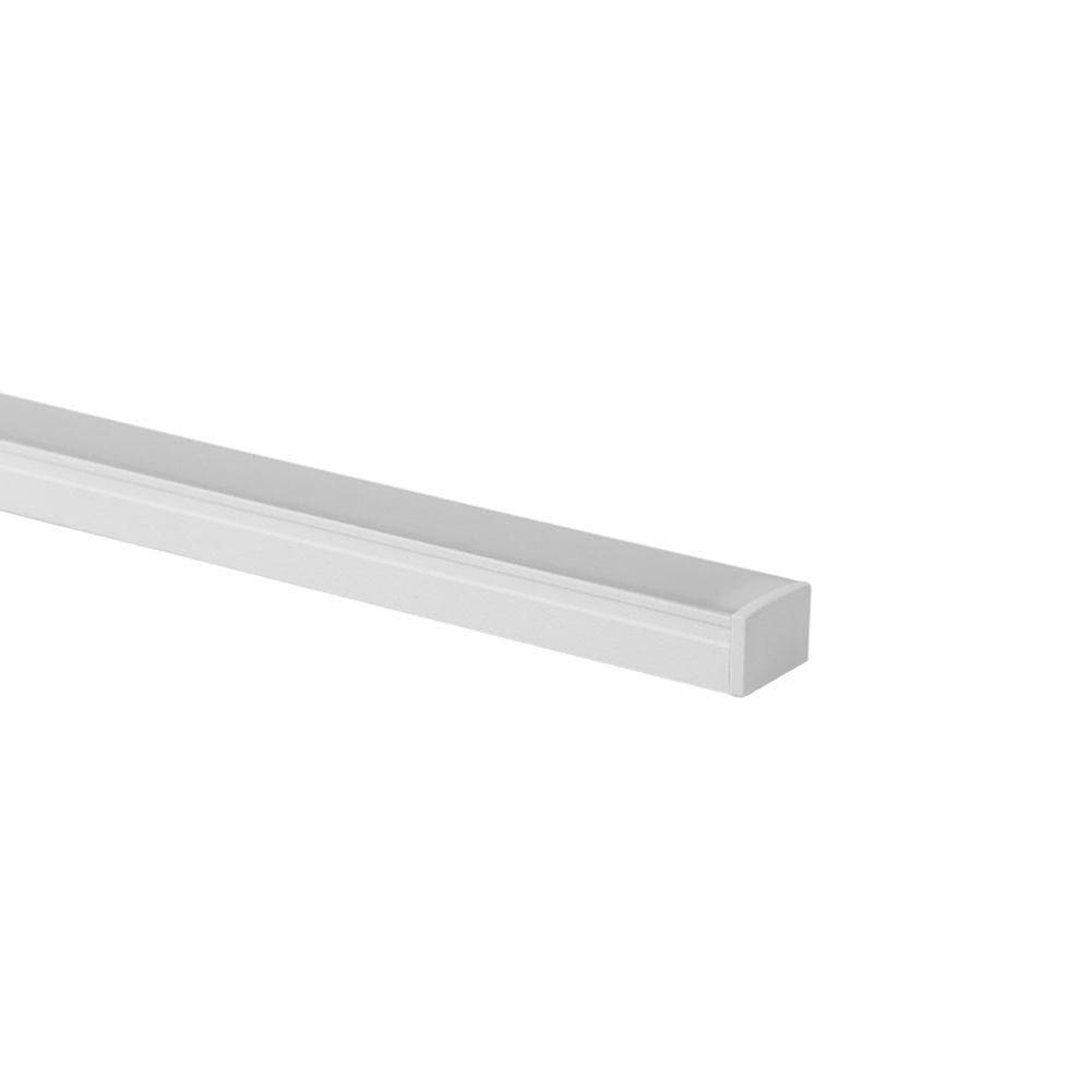 Perfil De Embutir - Sobrepor Para Fita Led Blumenau Line Easy Marcenaria 17mm Com 2 Metros Branco Fosco