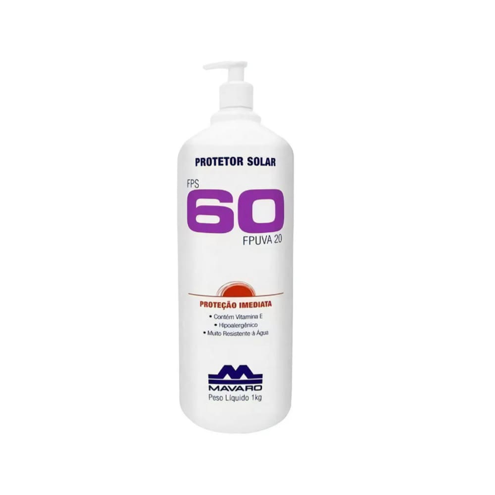 Protetor Solar Profissional FPS 60 Mavaro 1kg