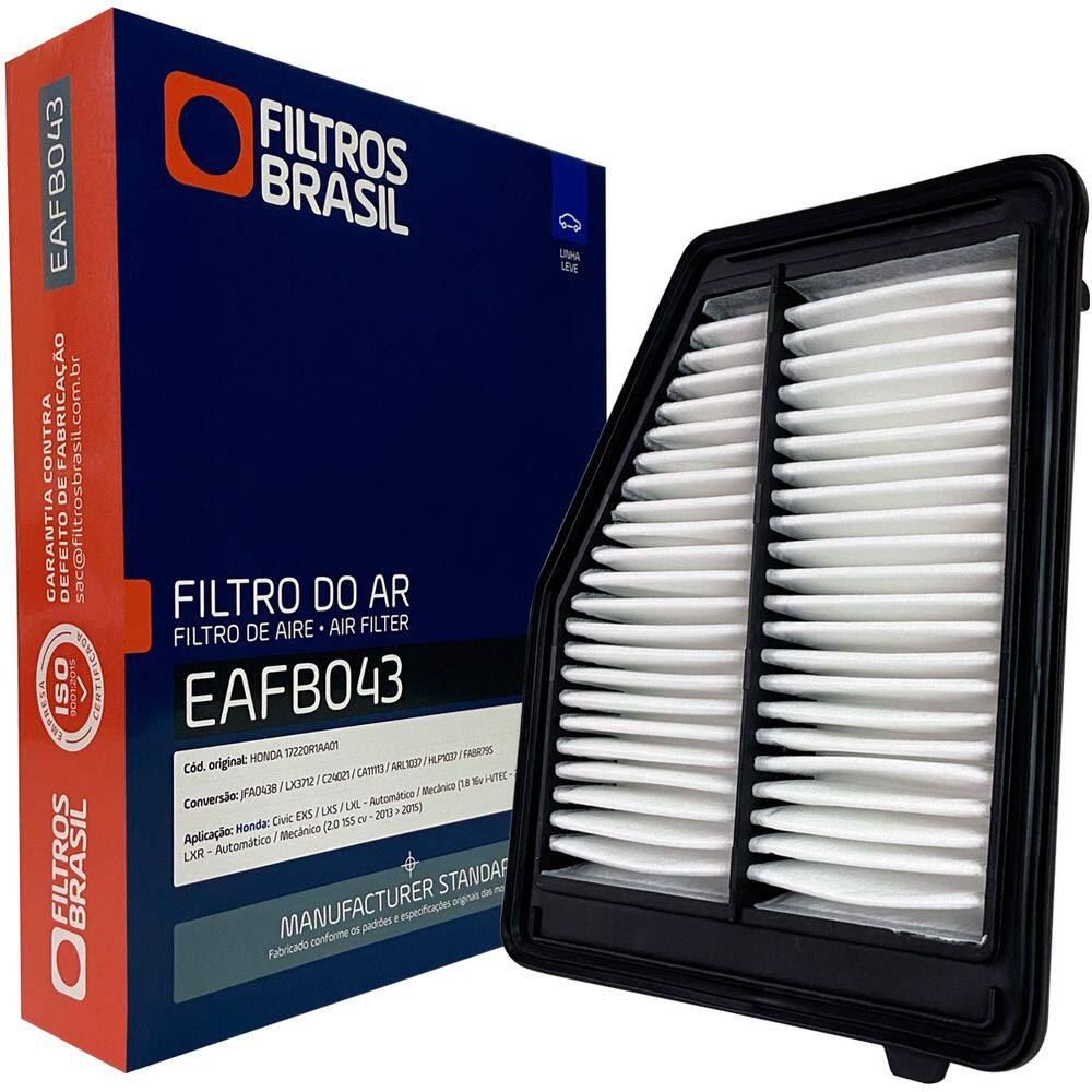 Filtro Ar Motor para Honda Civic EXS LXR Flex 2013 a 2015