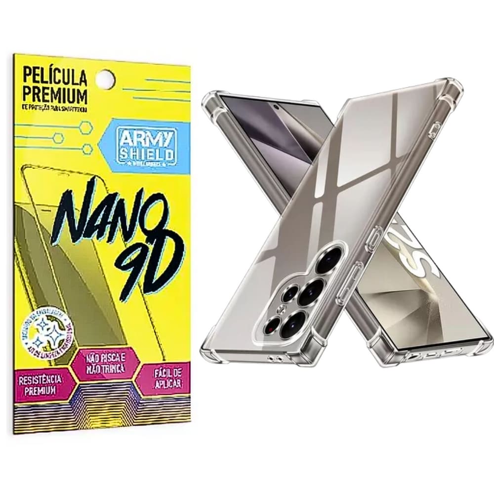 Capa + Pelicula Galaxy S25 Ultra Cerâmica 9D - Armyshield
