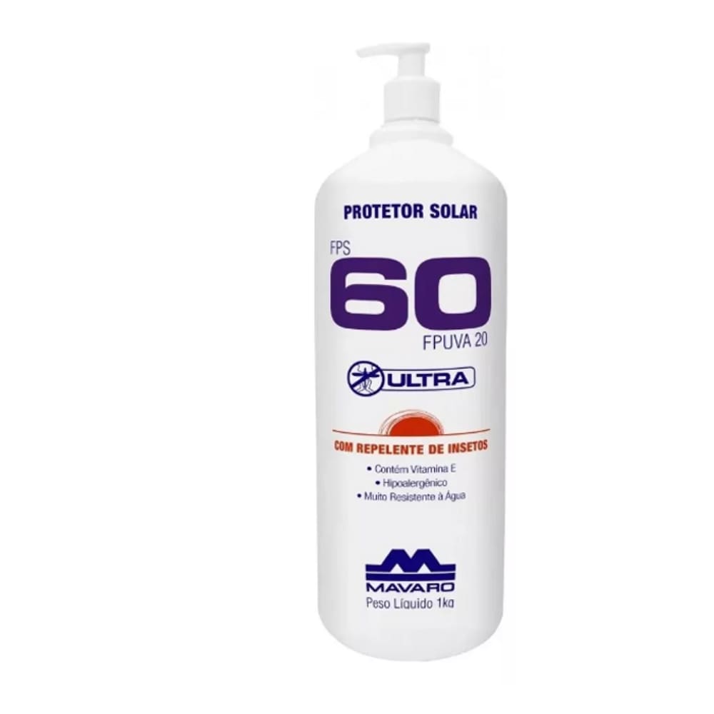 Protetor Solar 60 Fps Com Repelente Mavaro 1 Kg