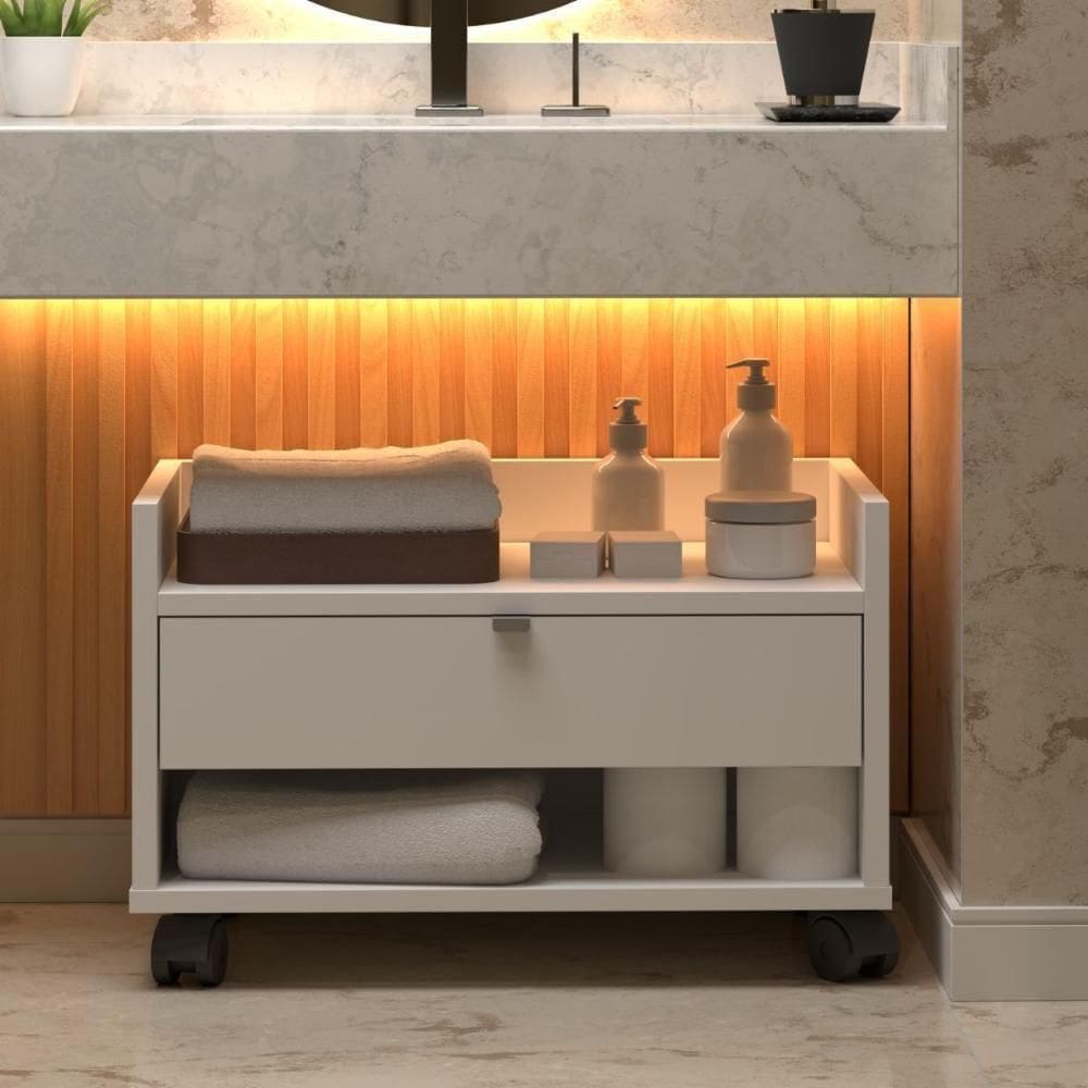 Gabinete Banheiro Safira Off White
