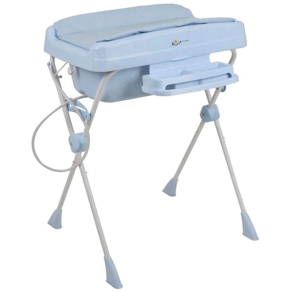 Banheira De Bebê Com Trocador Burigotto Millenia + Baby Blue Azul